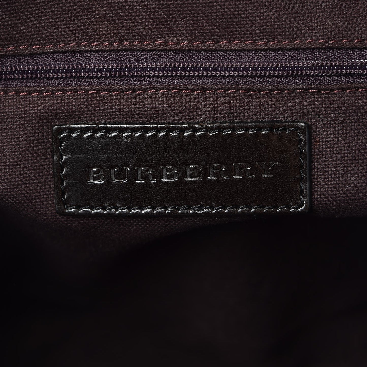 Suede Haymarket Check Colorblock Small Canterbury Tote Plum