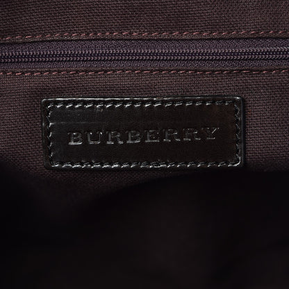 Burberry Suede Haymarket Check Colorblock Small Canterbury Tote Plum 6 of 13