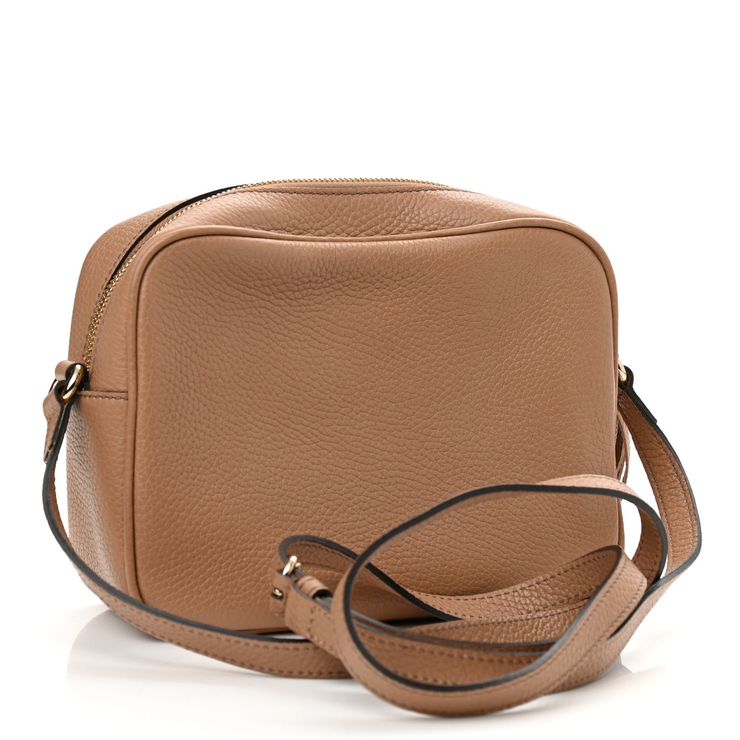 Pebbled Calfskin Small Soho Disco Bag Camelia