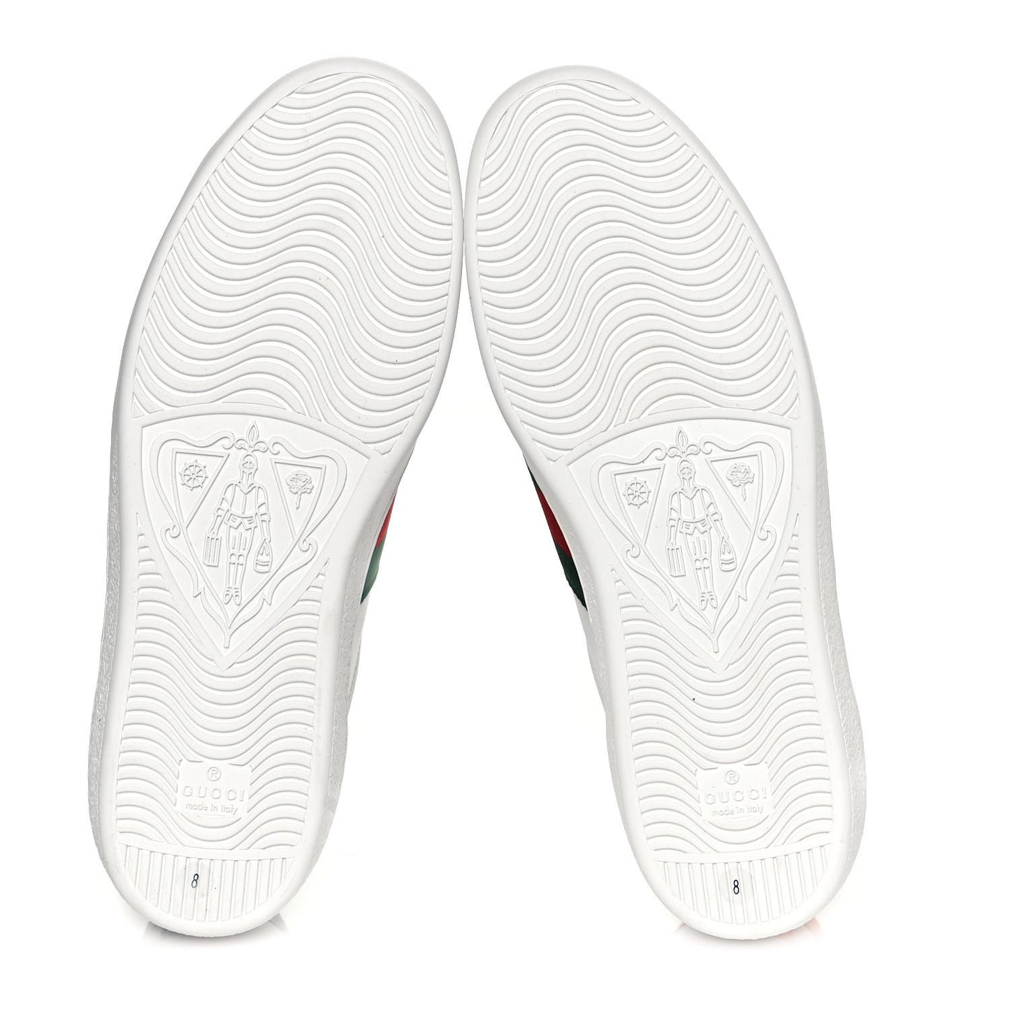Miro Soft Calfskin Laminated Ayers Web Bee Embroidered Mens Ace Sneakers 8 White Red Flame Green