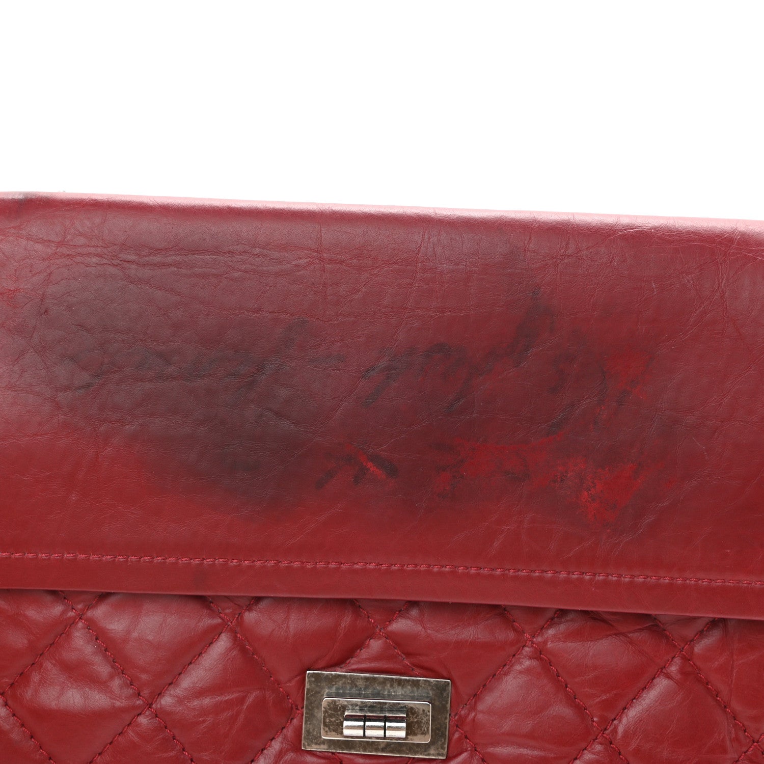 Chanel Aged Calfskin Quilted 2.55 Reissue 227 Flap Red 11 of 14