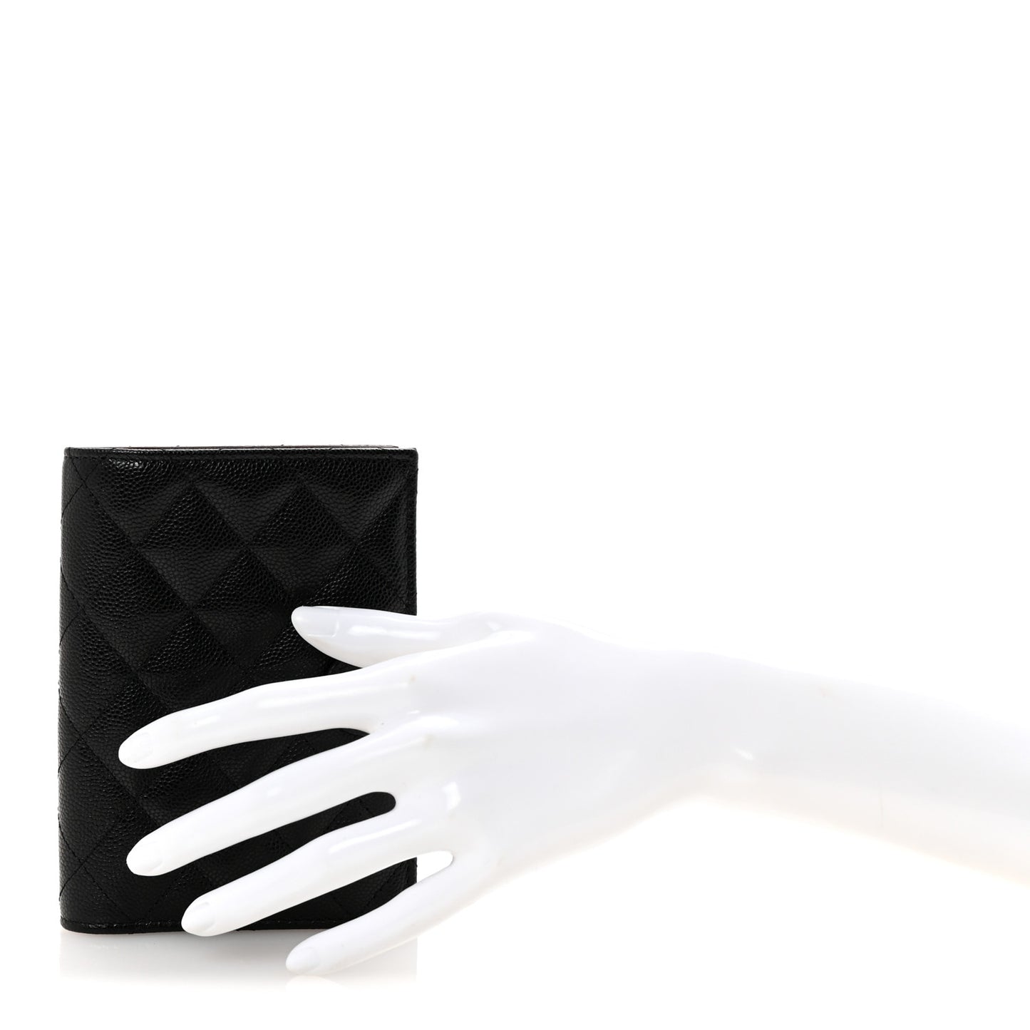 Caviar Quilted Passport Holder Black
