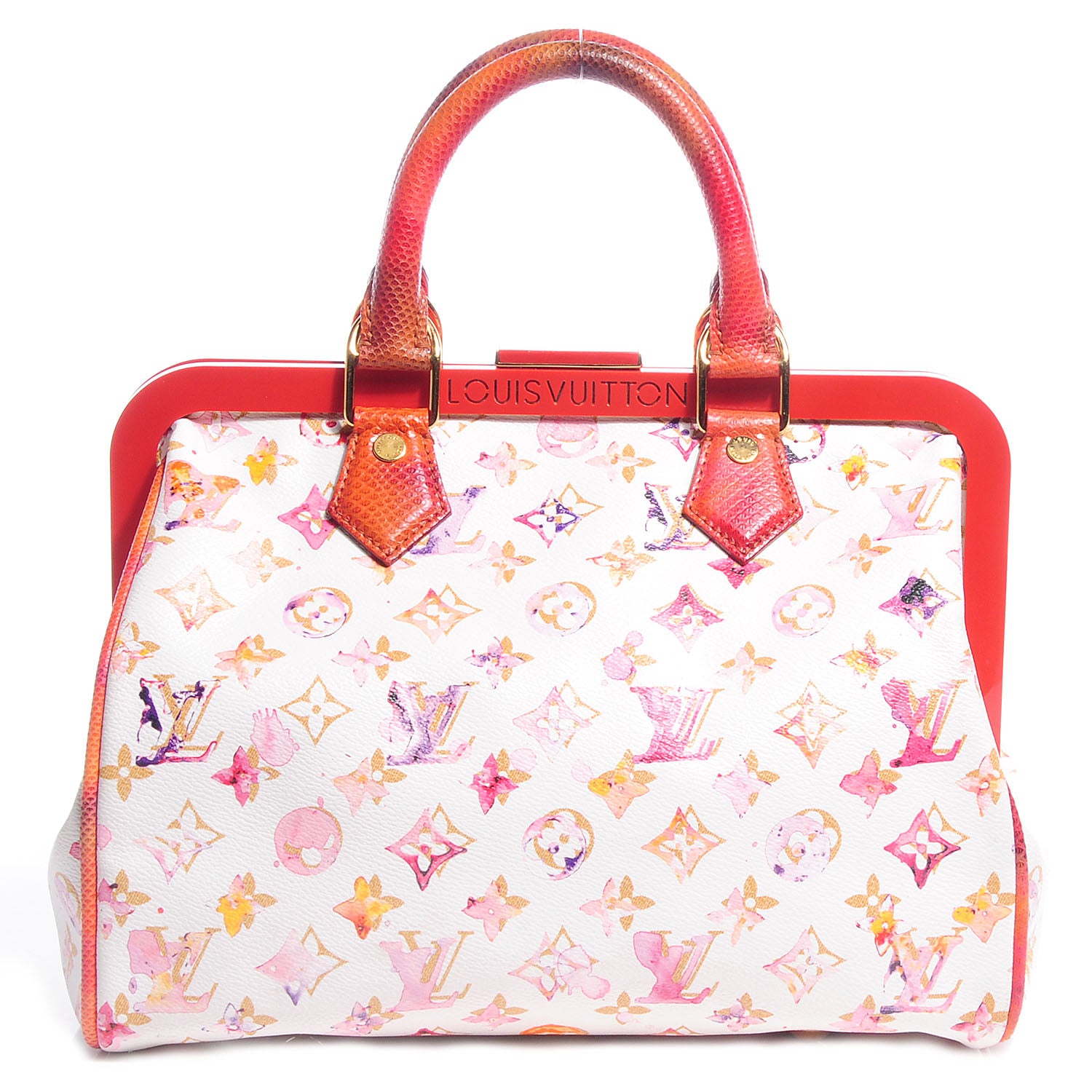 Louis Vuitton Watercolor Aquarelle Frame Speedy White 1 of 7
