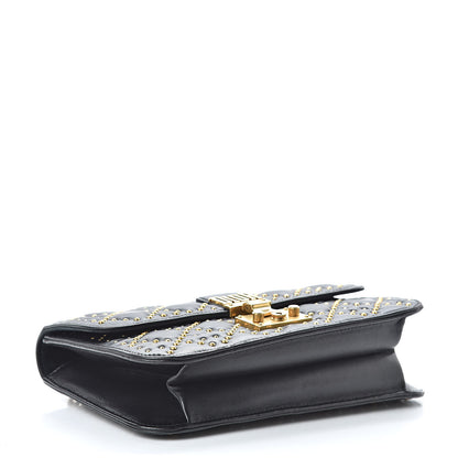 Christian Dior Lambskin Cannage Studded Large Dioraddict Flap Bag Black 4 of 14
