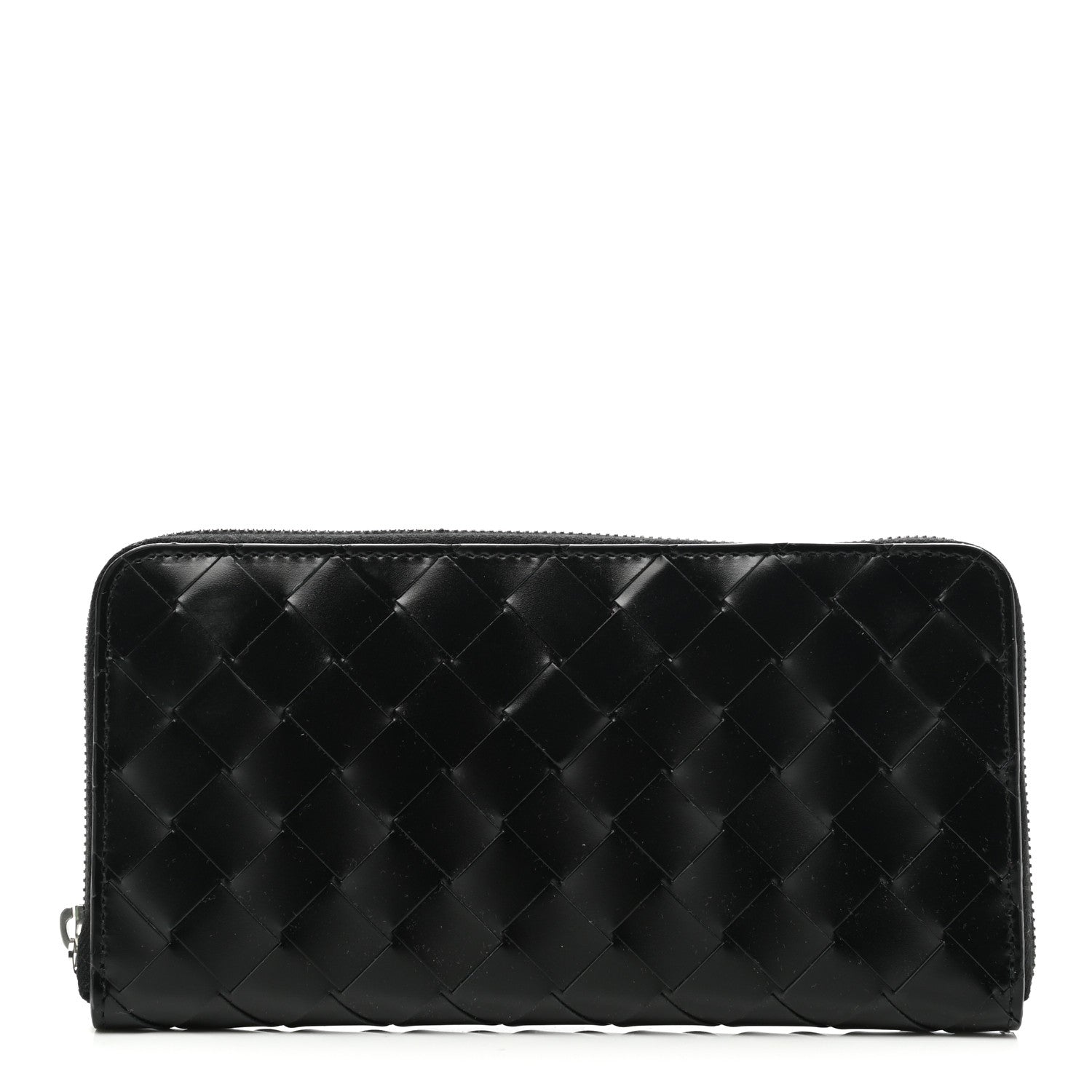 Bottega Veneta Nappa Intrecciato Zip Around Wallet Black 1 of 7