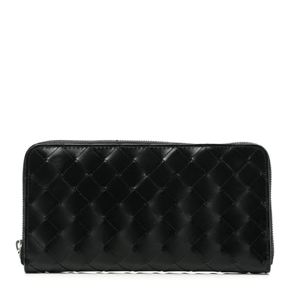 Bottega Veneta Nappa Intrecciato Zip Around Wallet Black 1 of 7
