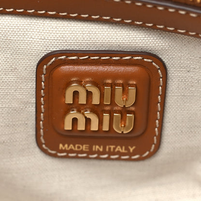 Miu Miu Soft Calf Softy Small Ivy Tote Bag Caramel 6 of 9