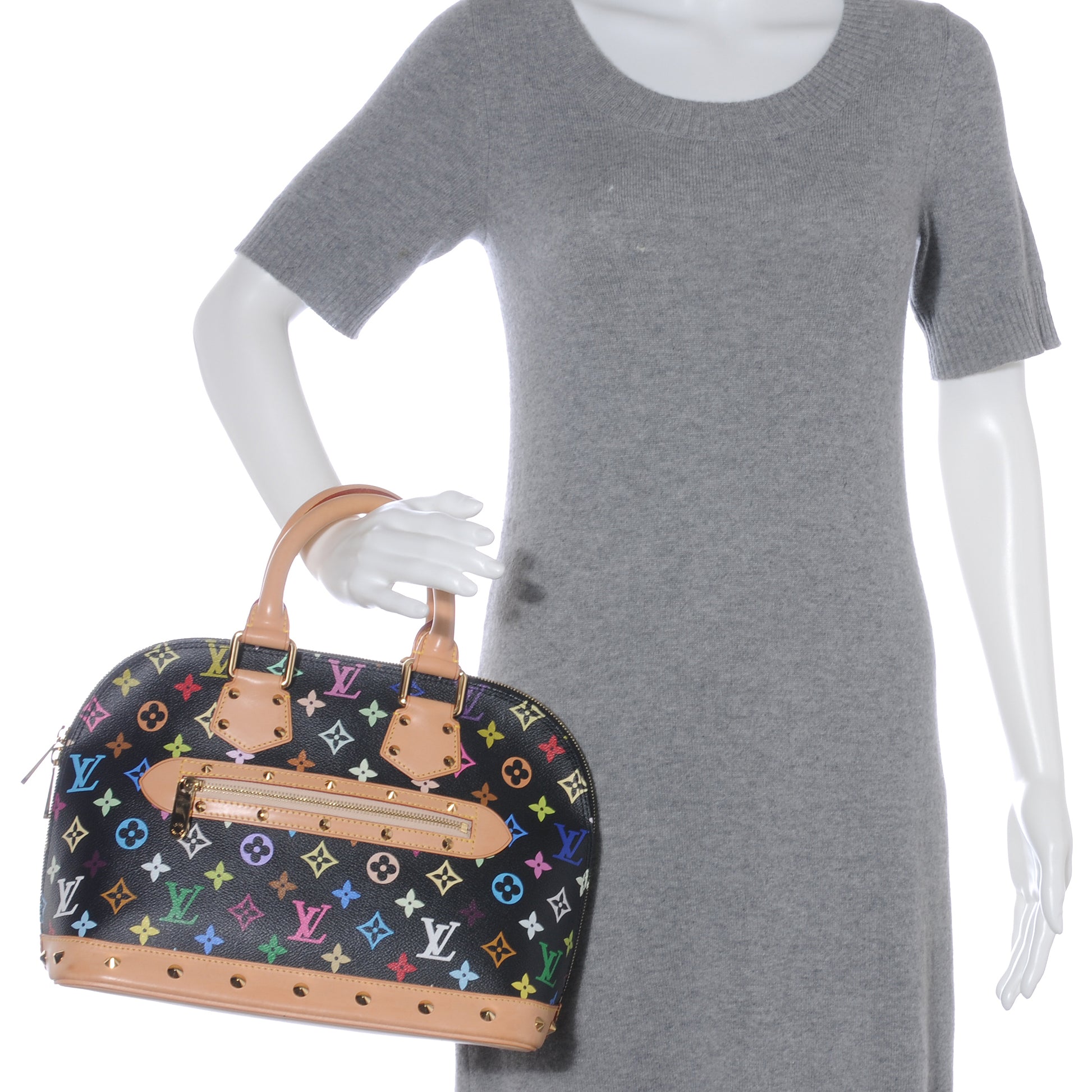 Louis Vuitton Monogram Multicolor Alma Black 2 of 8