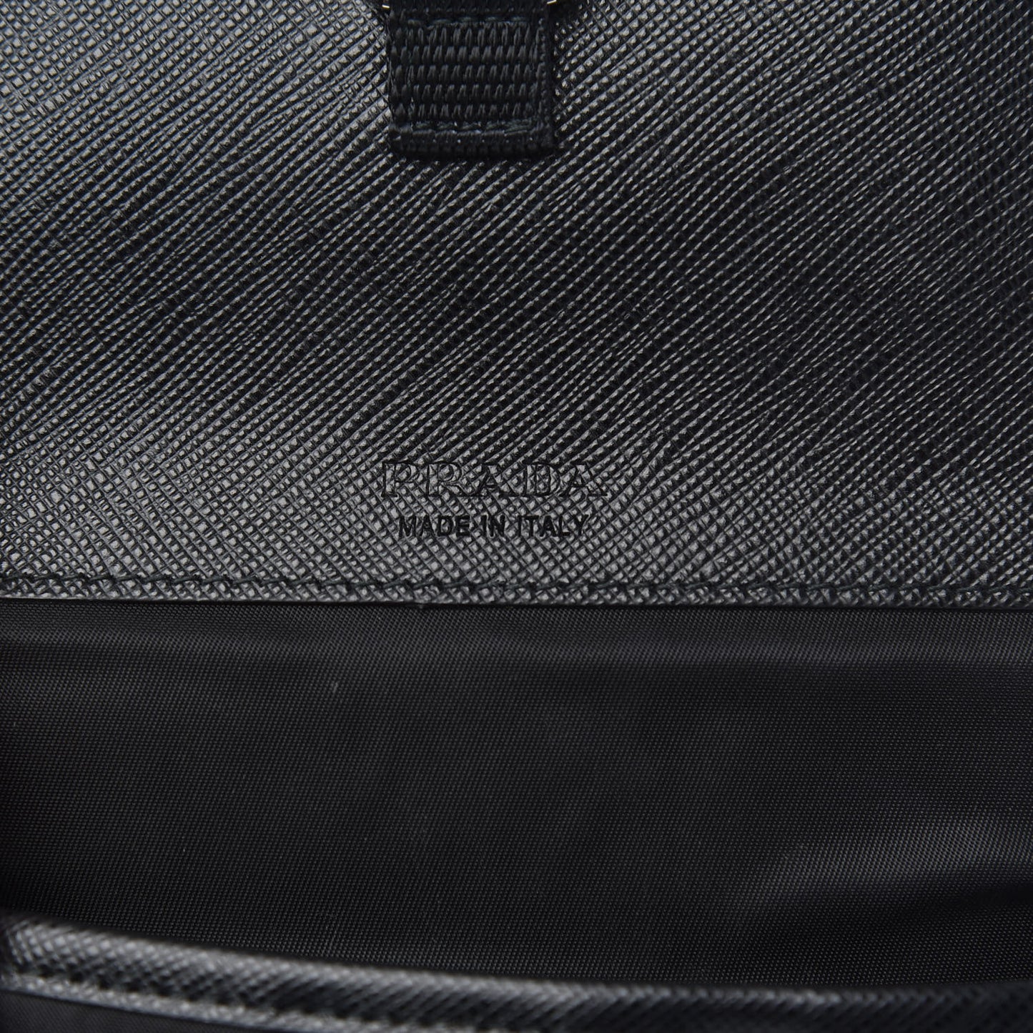 Tessuto Nylon Saffiano Phone Case Crossbody Black