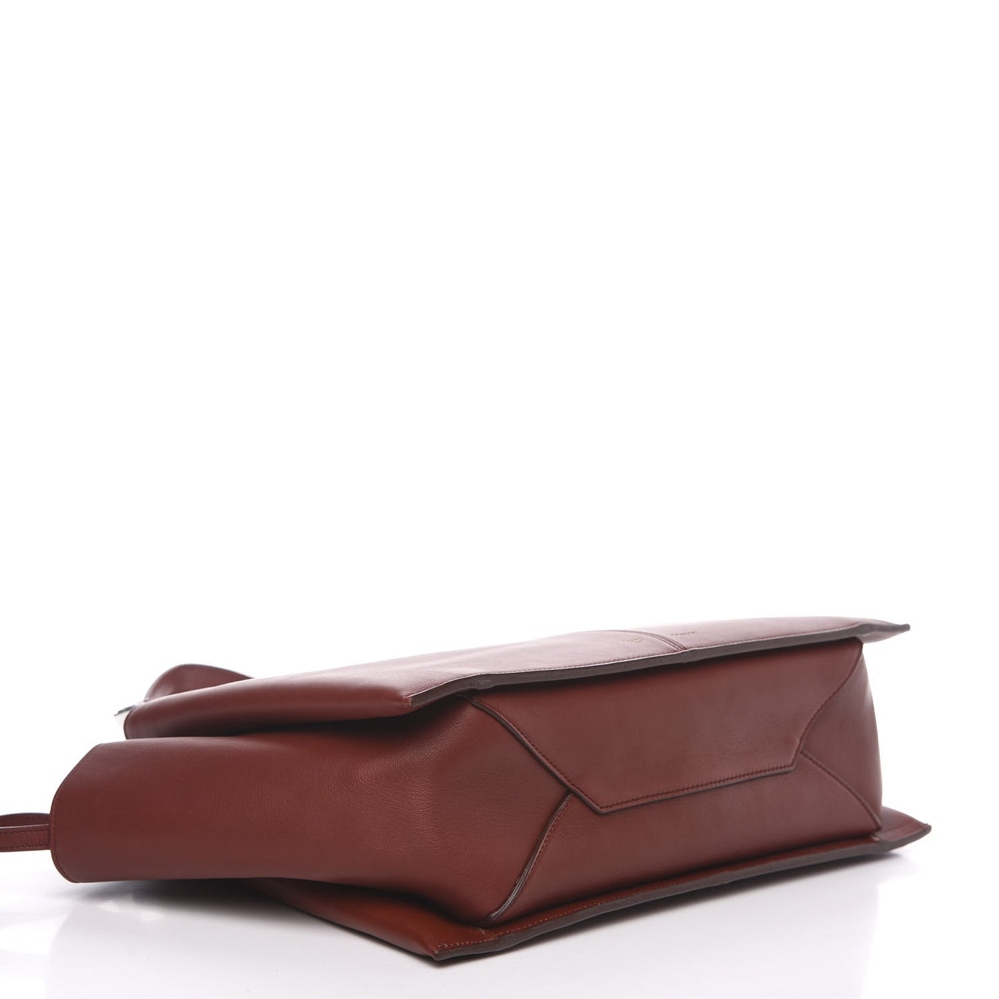 Calfskin Medium Tri-Fold Bag Red Wood