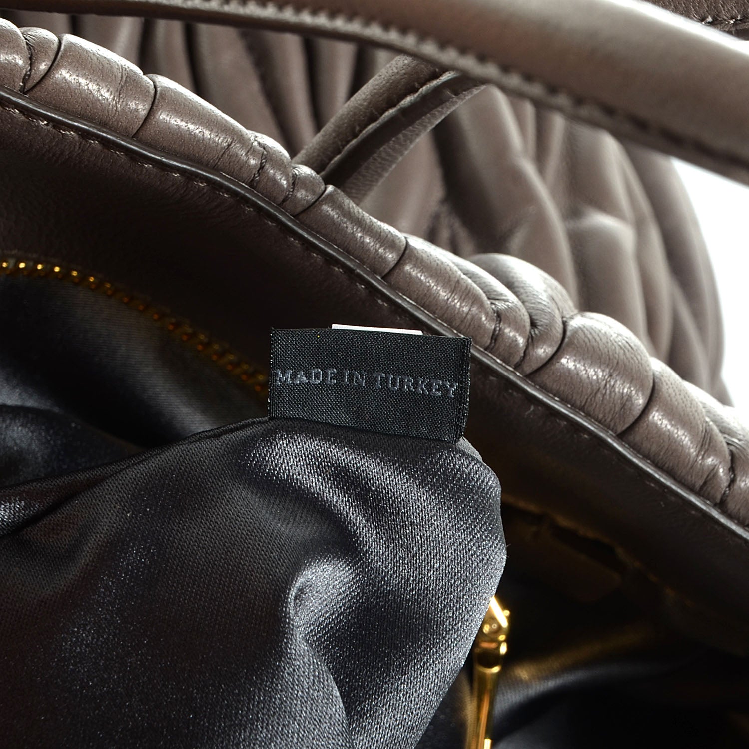 Miu Miu Matelasse Leather Tote Argilla 7 of 9