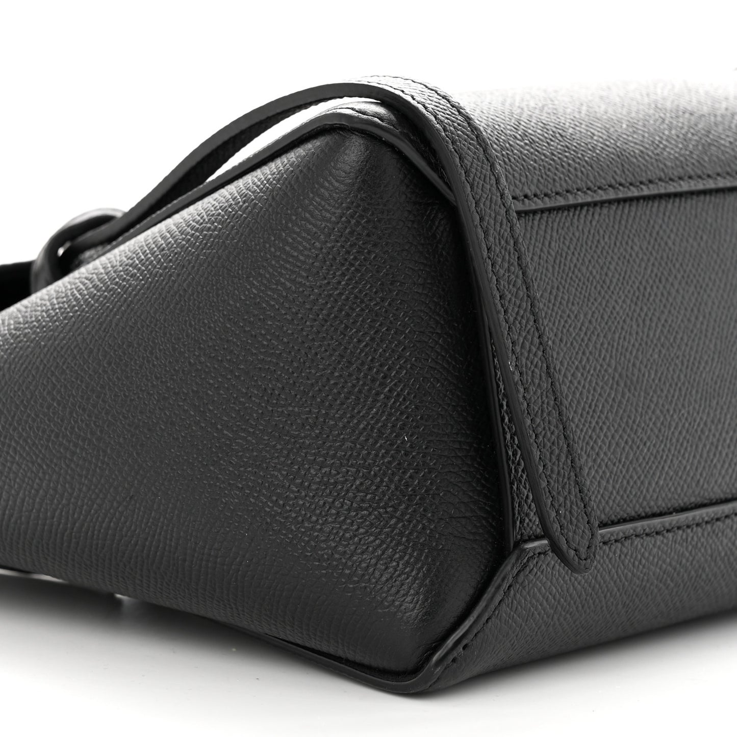Grained Calfskin Nano Belt Bag Black