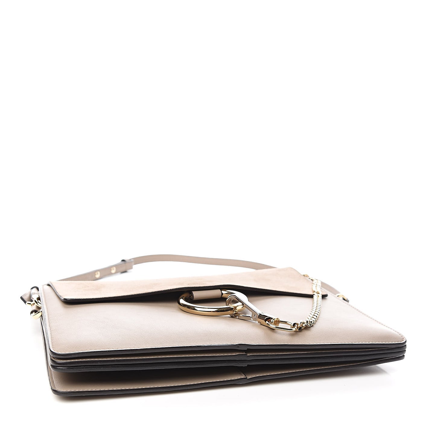 Calfskin Suede Medium Faye Shoulder Bag Motty Grey