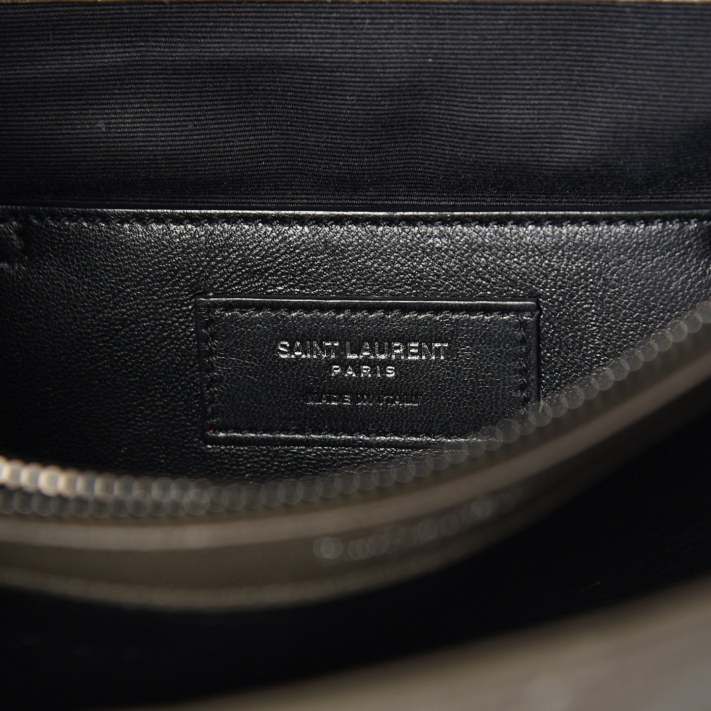 Sheepskin Matelasse Chevron Monogram Large College Satchel Dark Anthracite