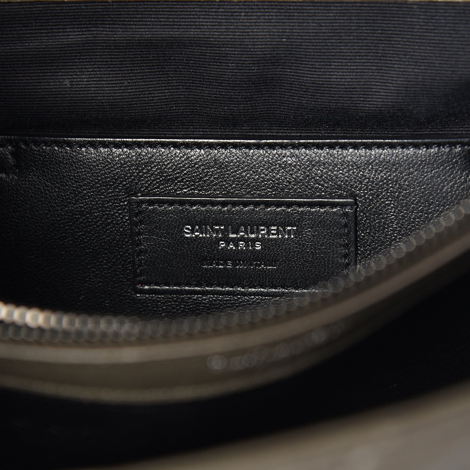 Saint Laurent Sheepskin Matelasse Chevron Monogram Large College Satchel Dark Anthracite 6 of 12