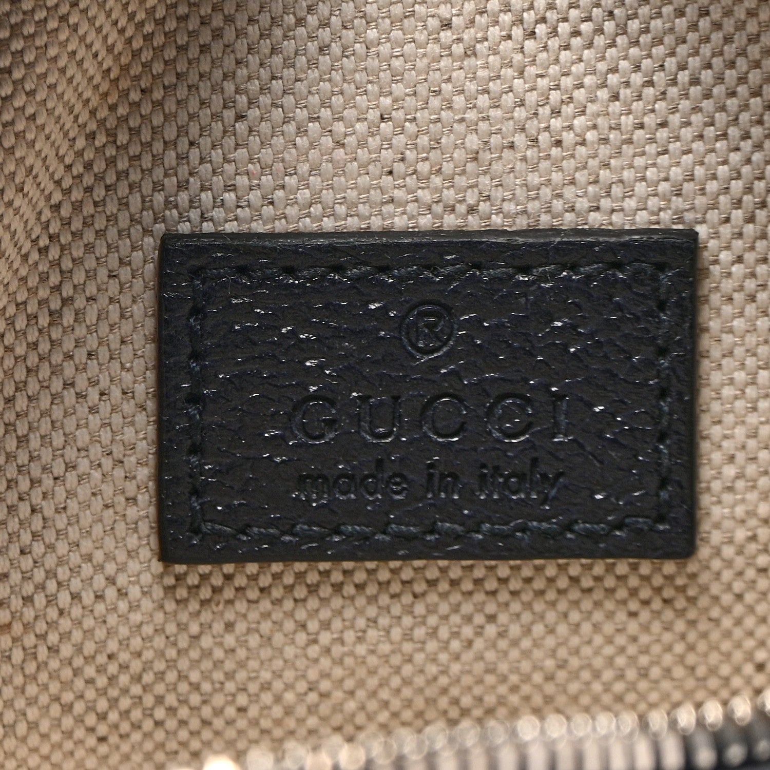 Gucci GG Supreme Monogram Textured Calfskin Web Mini Ophidia Messenger Beige Blue 6 of 12