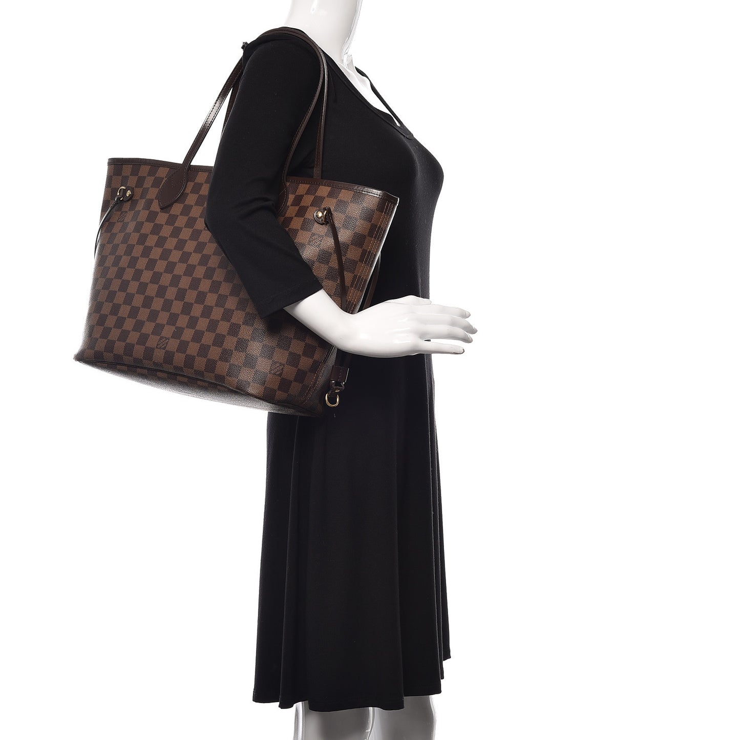 Damier Ebene Neo Neverfull MM Rose Ballerine