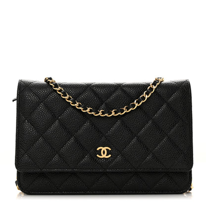 Chanel Caviar Quilted Wallet on Chain WOC Black 1 of 11