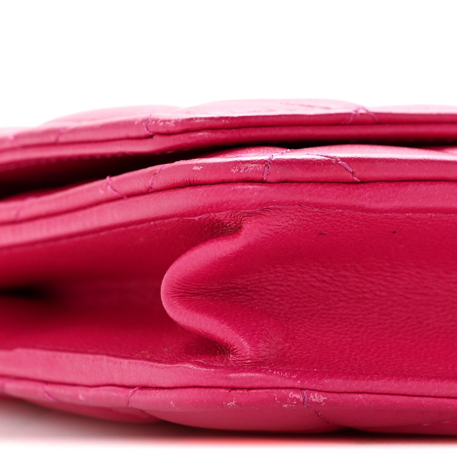 Chanel Lambskin Quilted Top Handle Wallet On Chain WOC Pink 9 of 14