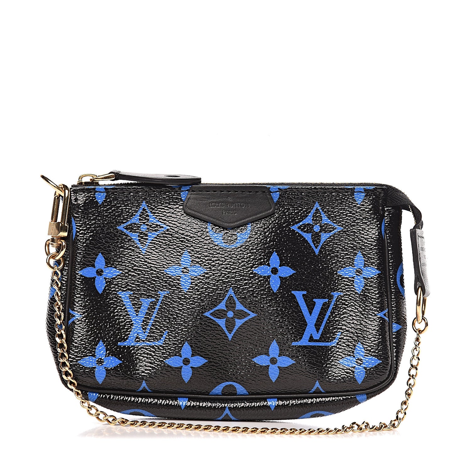 Colored Monogram Mini Pochette Accessories Blue Black