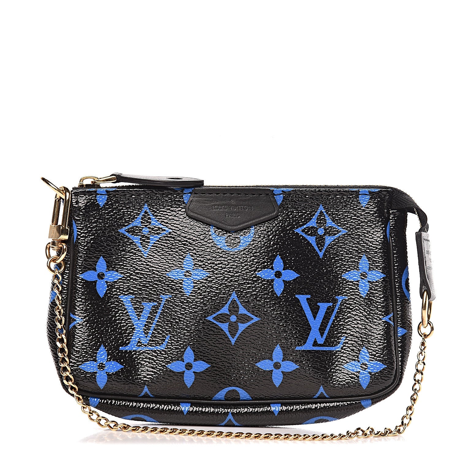 Louis Vuitton Colored Monogram Mini Pochette Accessories Blue Black 1 of 10