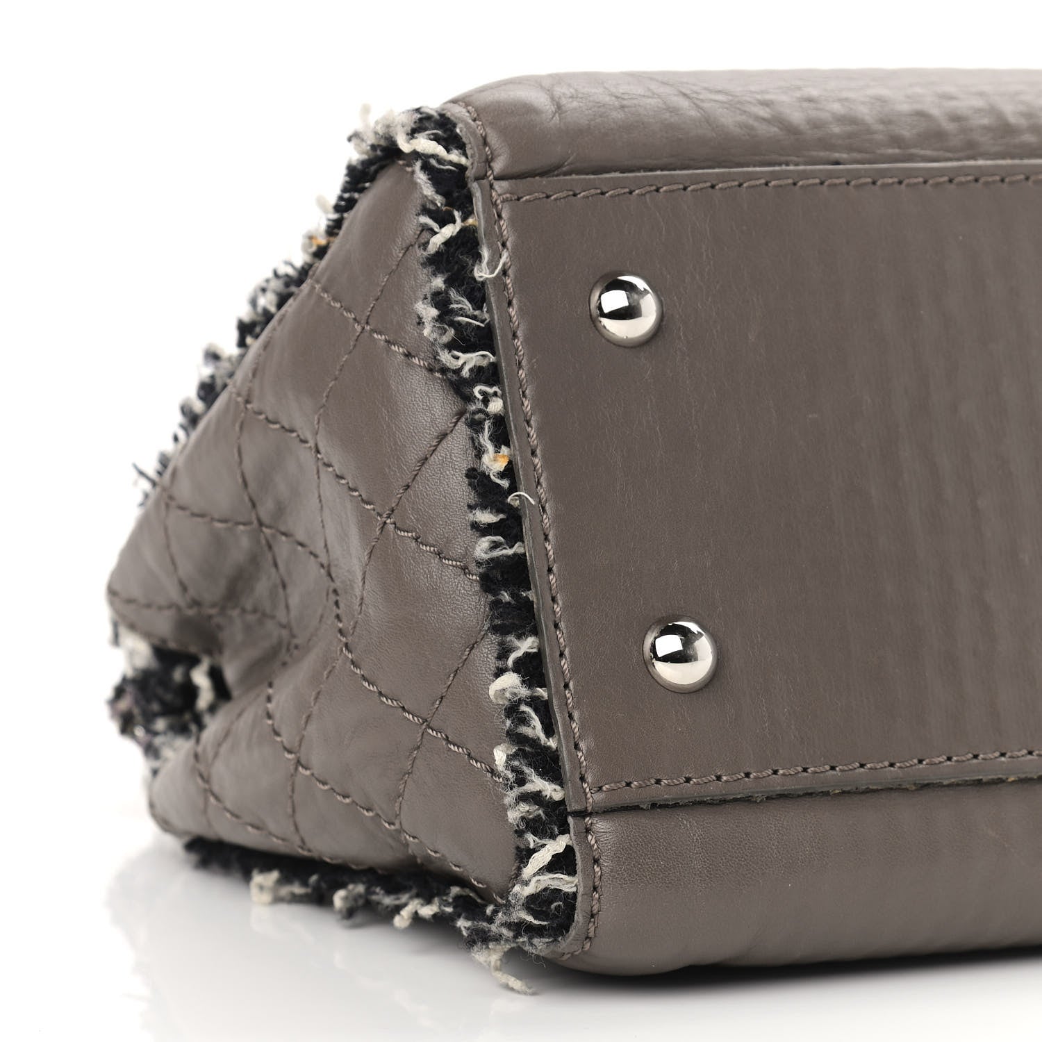 Chanel Tweed Calfskin Tweedy Single Flap Grey 6 of 12