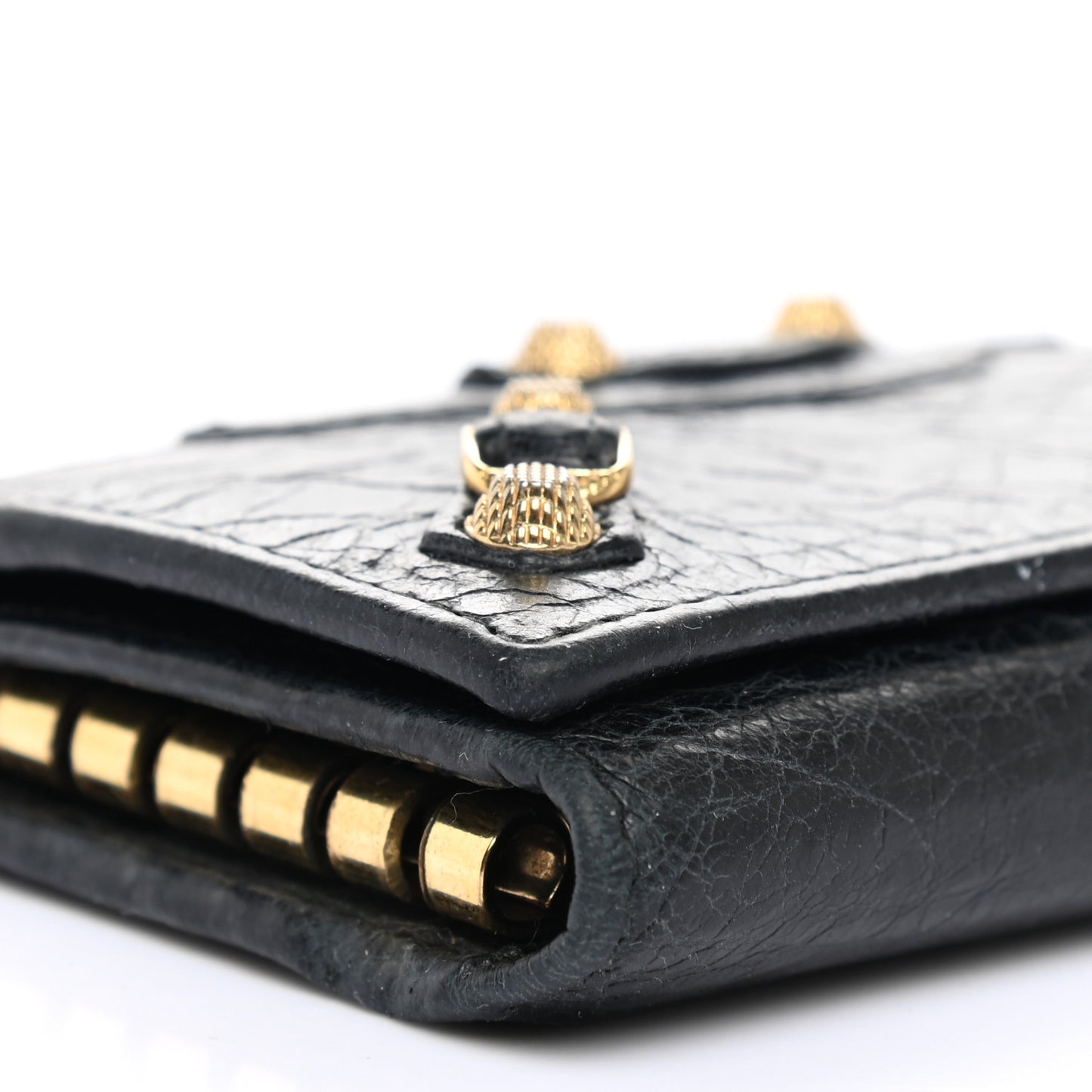 Agneau Giant 12 Gold Hardware Osaka Key Holder Black