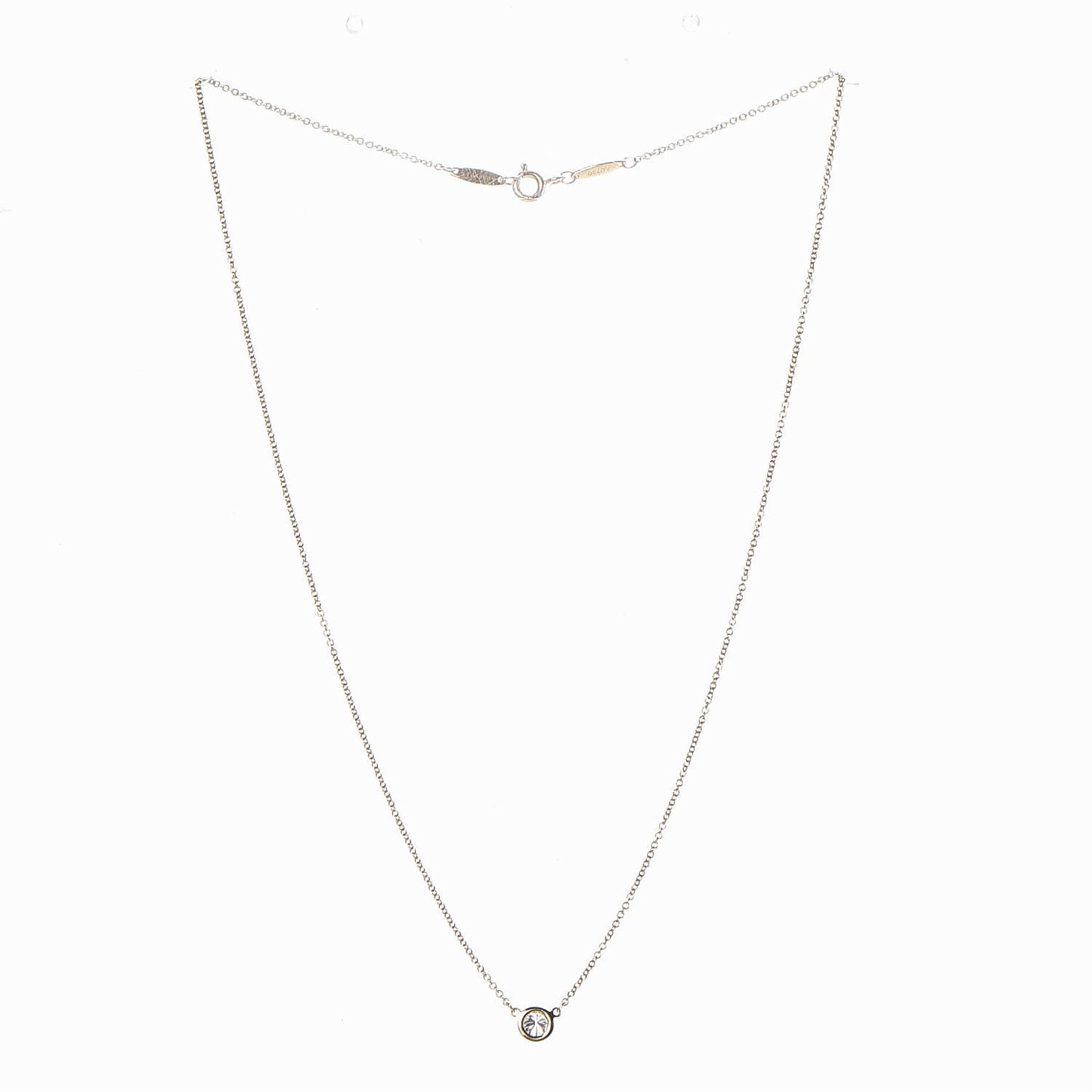 18K Yellow Gold Diamond .37ct Elsa Peretti Diamonds by the Yard Pendant Necklace