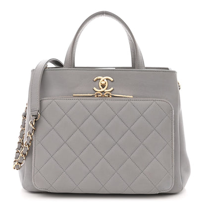 Chanel Caviar Quilted Small Business Affinity Shopping Bag Grey 1 of 13
