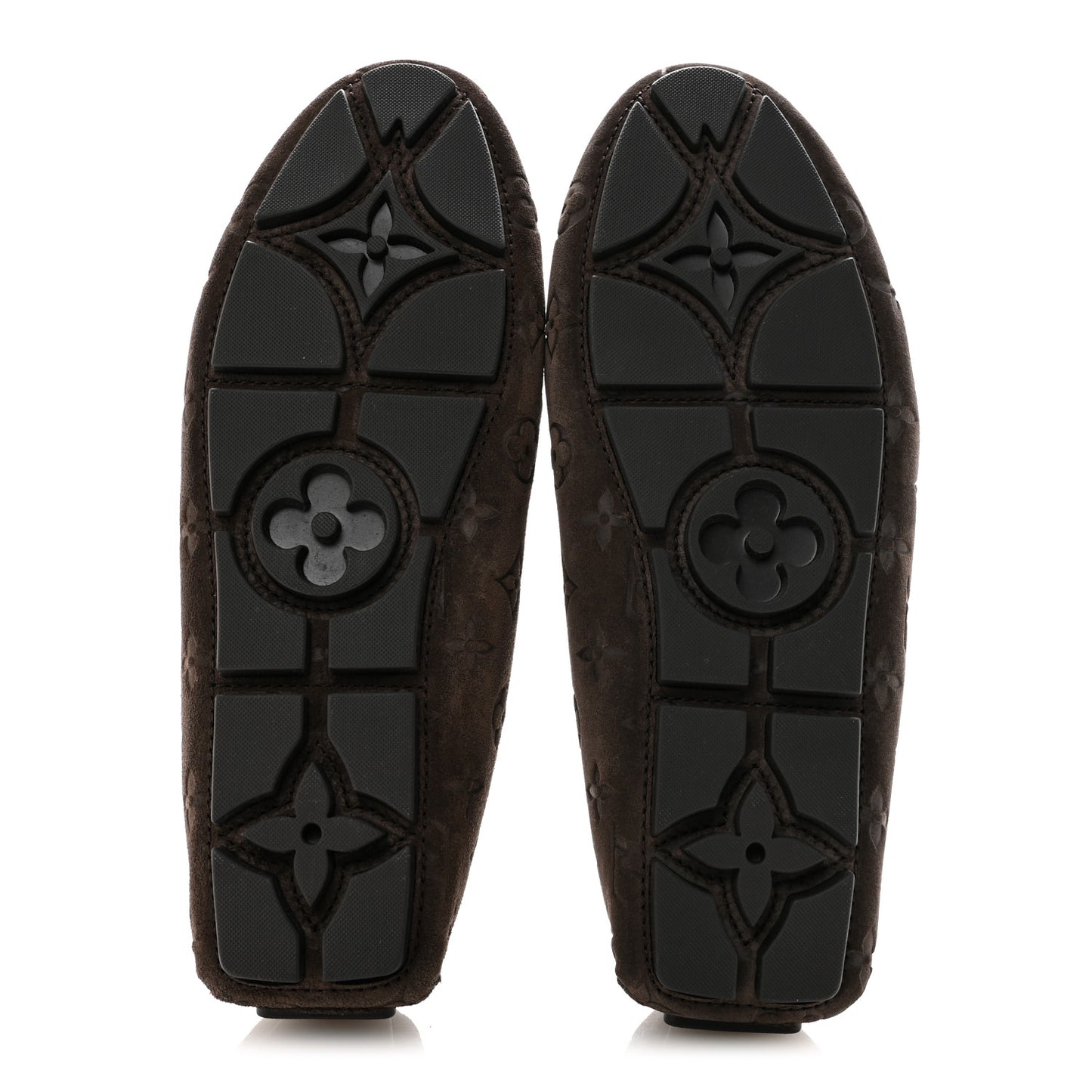 Suede Shearling Monogram Mens LV Driver Moccasin Loafers 8.5
