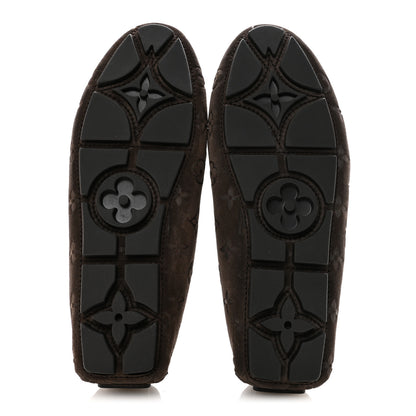 Louis Vuitton Suede Shearling Monogram Mens LV Driver Moccasin Loafers 8.5 6 of 8
