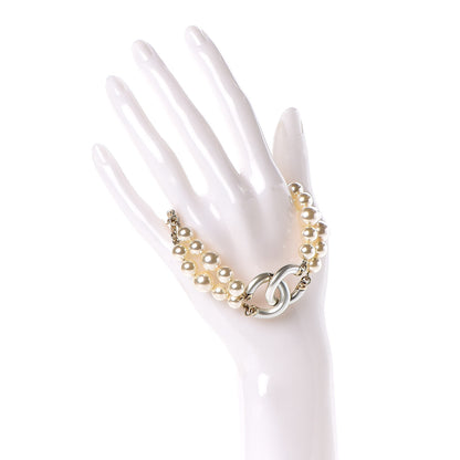 Chanel Pearl CC Multistrand Bracelet Gold 2 of 5