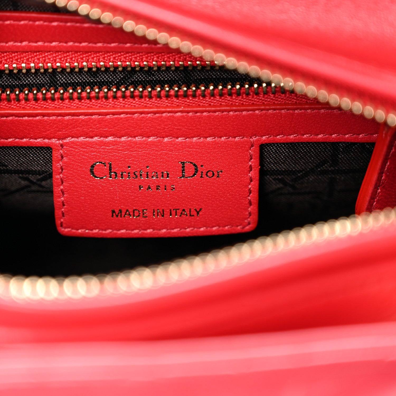 Christian Dior Lambskin Cannage Medium Lady Dior Red 6 of 10