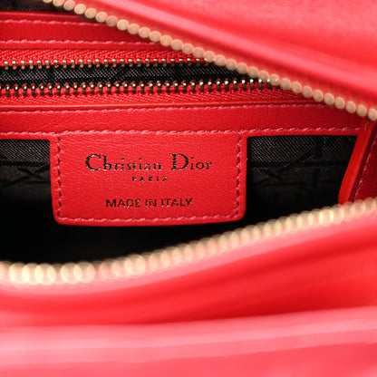 Christian Dior Lambskin Cannage Medium Lady Dior Red 6 of 10