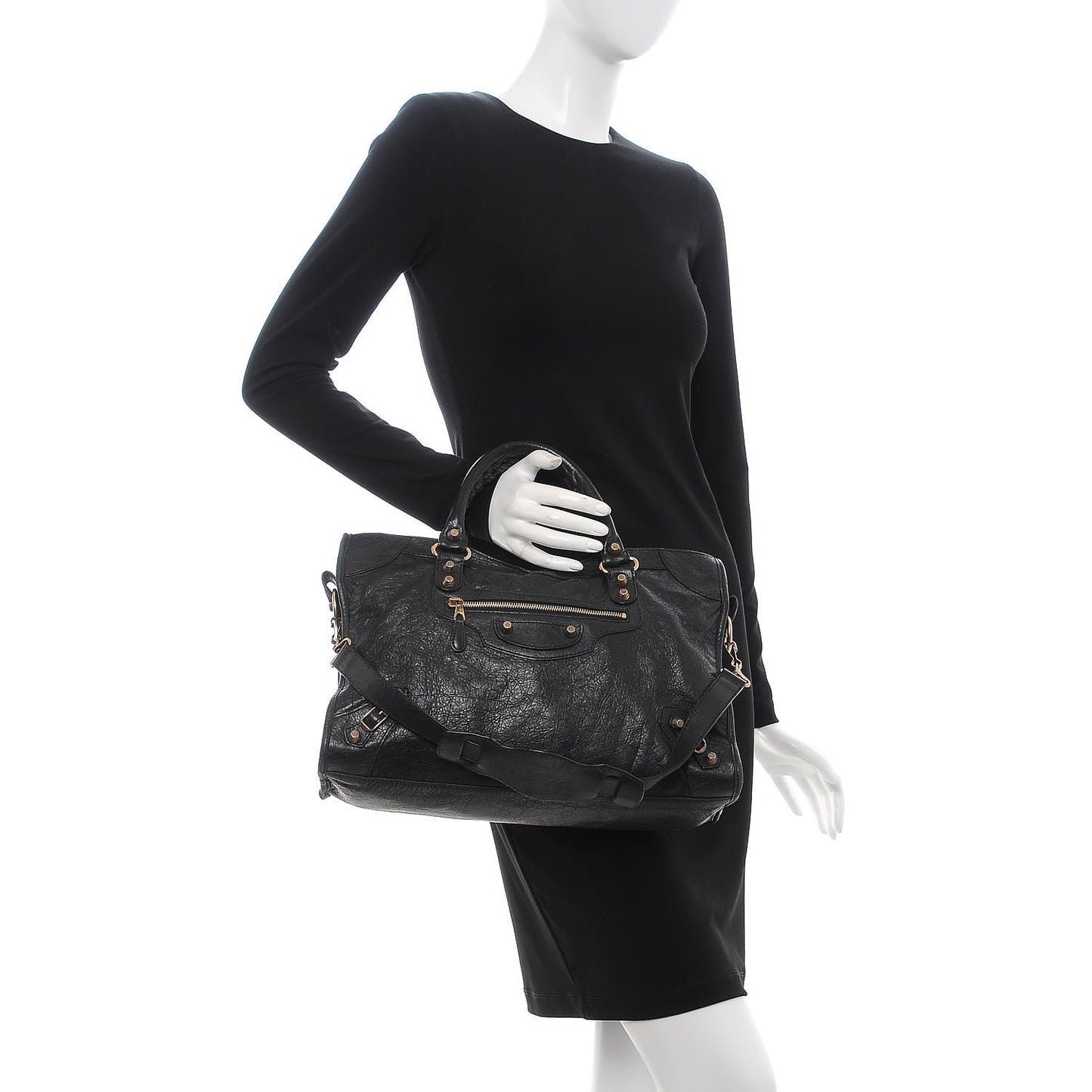 Agneau Giant 12 Rose Gold Hardware City Black