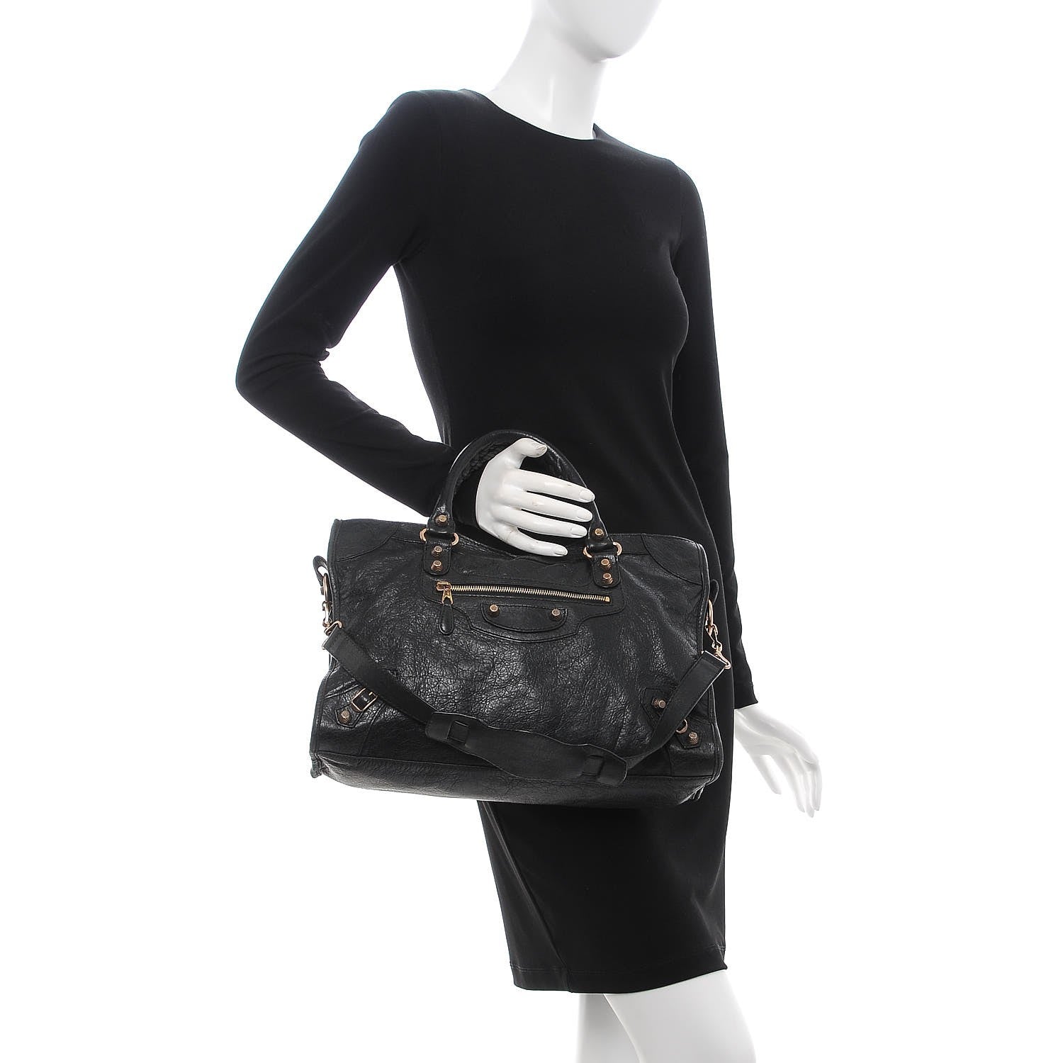 Balenciaga Agneau Giant 12 Rose Gold Hardware City Black 2 of 7