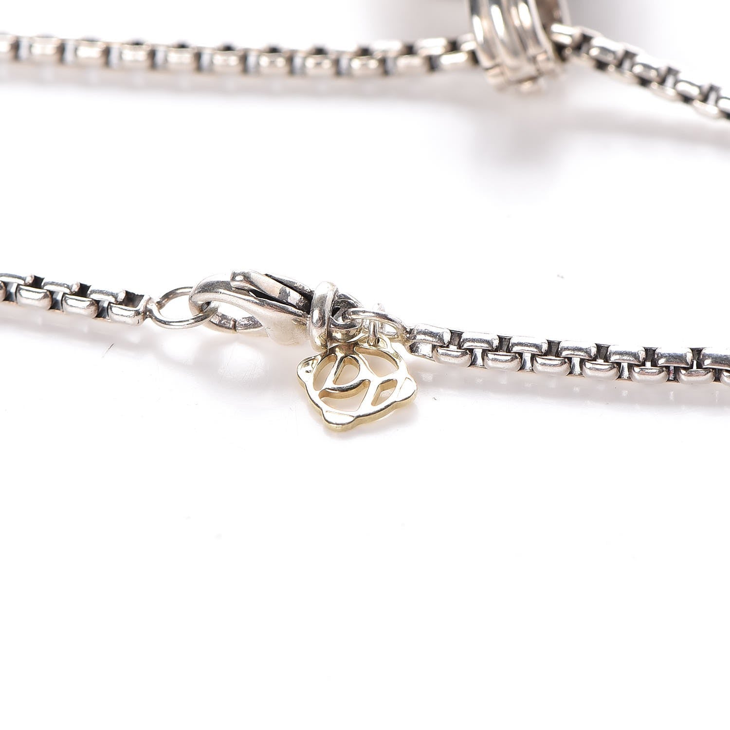 David Yurman Sterling Silver Diamond Black Onyx 14mm Albion Pendant Necklace 5 of 6