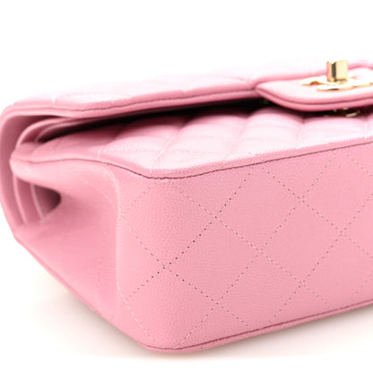 Chanel Caviar Quilted Small Double Flap Pink 9 of 10