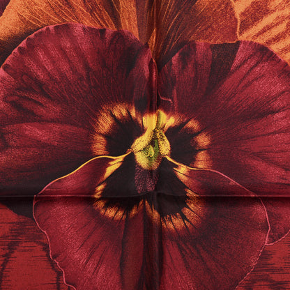 Gucci Silk Pansy Scarf Red 2 of 3