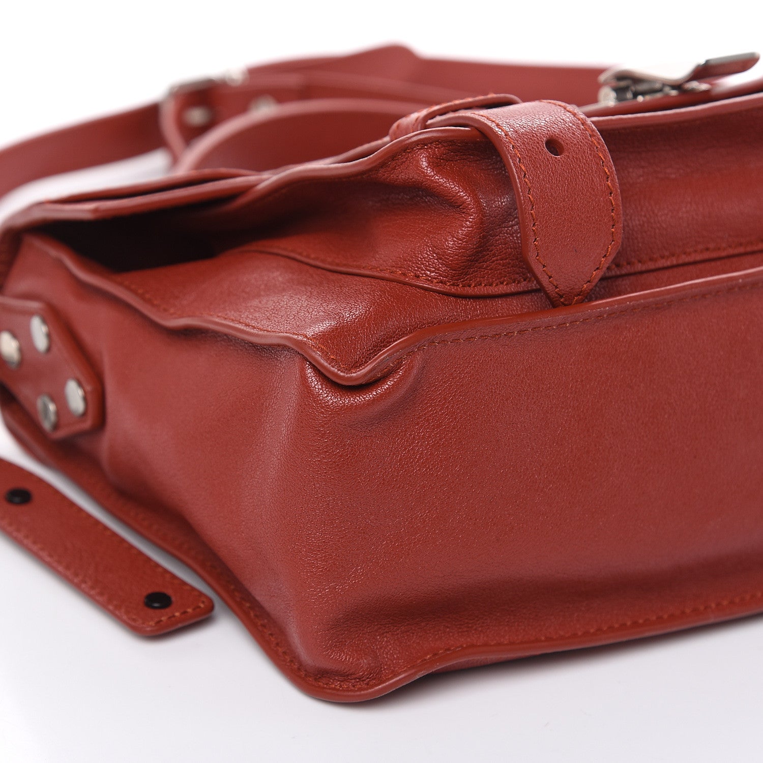 Proenza Schouler Lambskin Tiny PS1 Satchel Mandarin Red 7 of 8