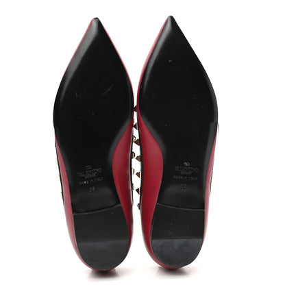 Valentino Garavani Nappa Rockstud Ballerina Flats 35 Scarlet Black 7 of 10
