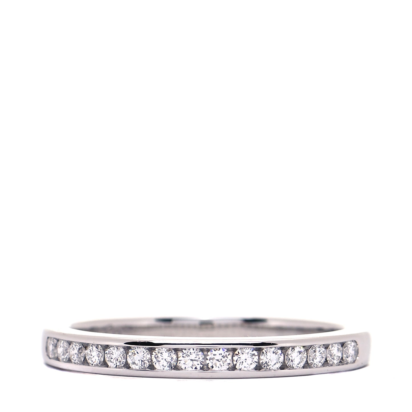 Platinum Diamond Half Circle Wedding Band Ring 49 5