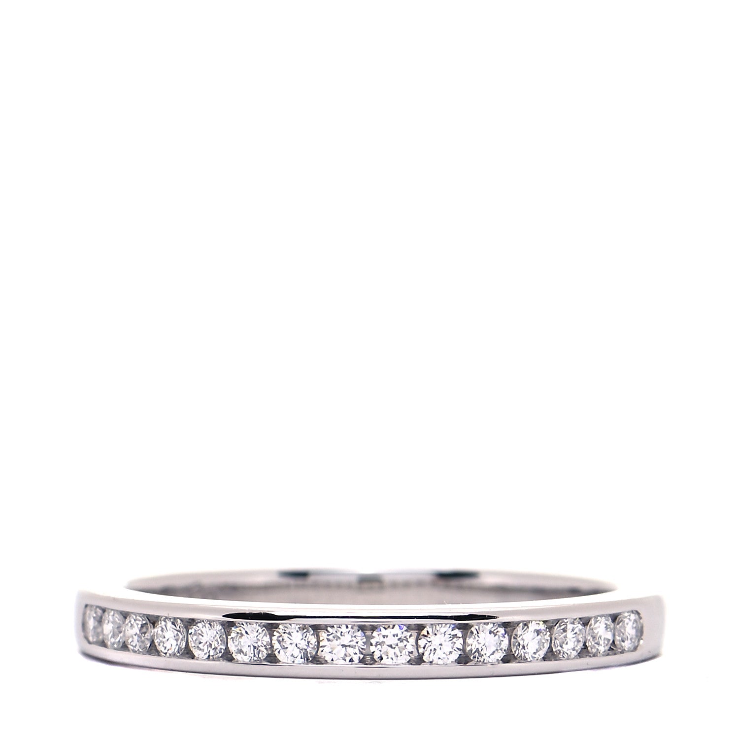 Tiffany Platinum Diamond Half Circle Wedding Band Ring 49 5 1 of 5