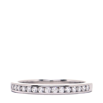 Tiffany Platinum Diamond Half Circle Wedding Band Ring 49 5 1 of 5