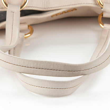 Prada Cervo Deerskin Zip Tote Talco 13 of 13