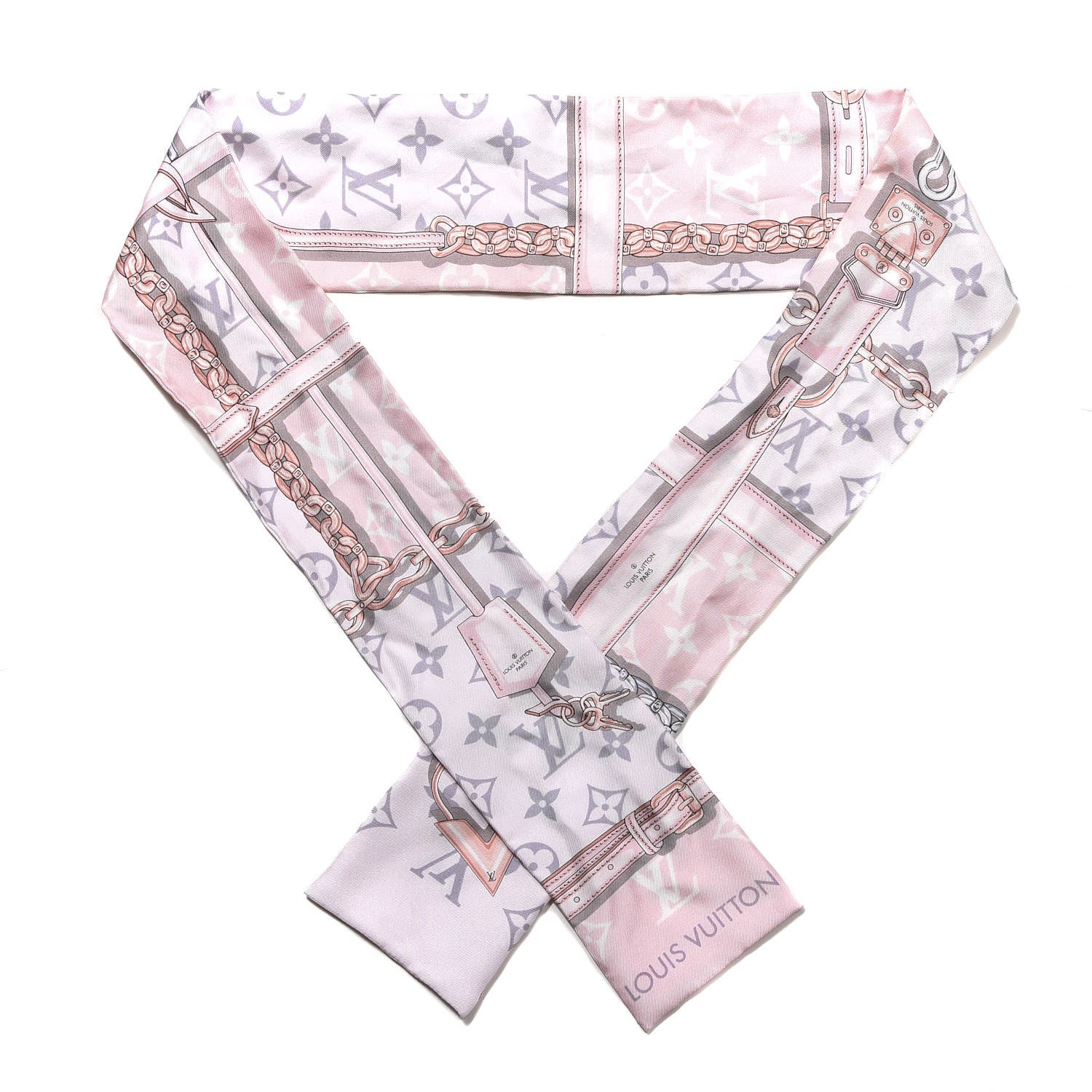 Louis Vuitton Silk Monogram Confidential Bandeau Light Pink 1 of 3