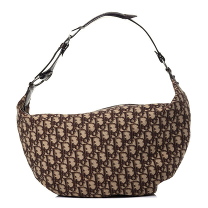 Christian Dior Monogram Buckle Hobo Marron Fonce 1 of 15