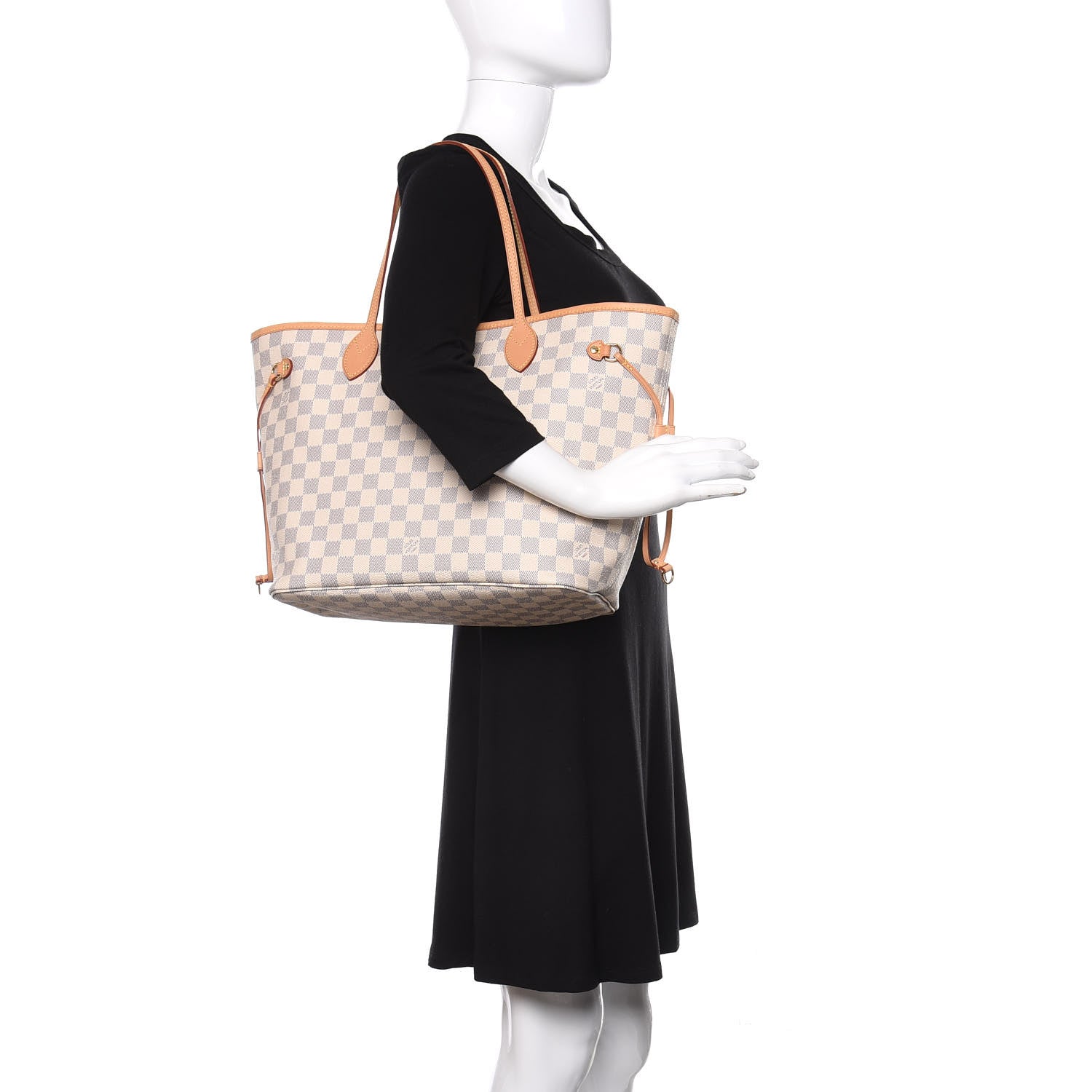 Louis Vuitton Damier Azur Neo Neverfull MM Rose Ballerine 2 of 9