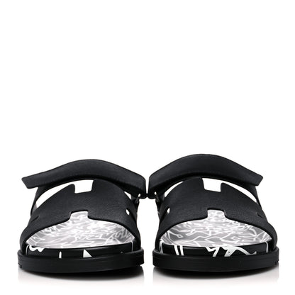 Hermes Epsom Calfskin Graff Hermes Mens Chypre Sandals 41 Black 2 of 8