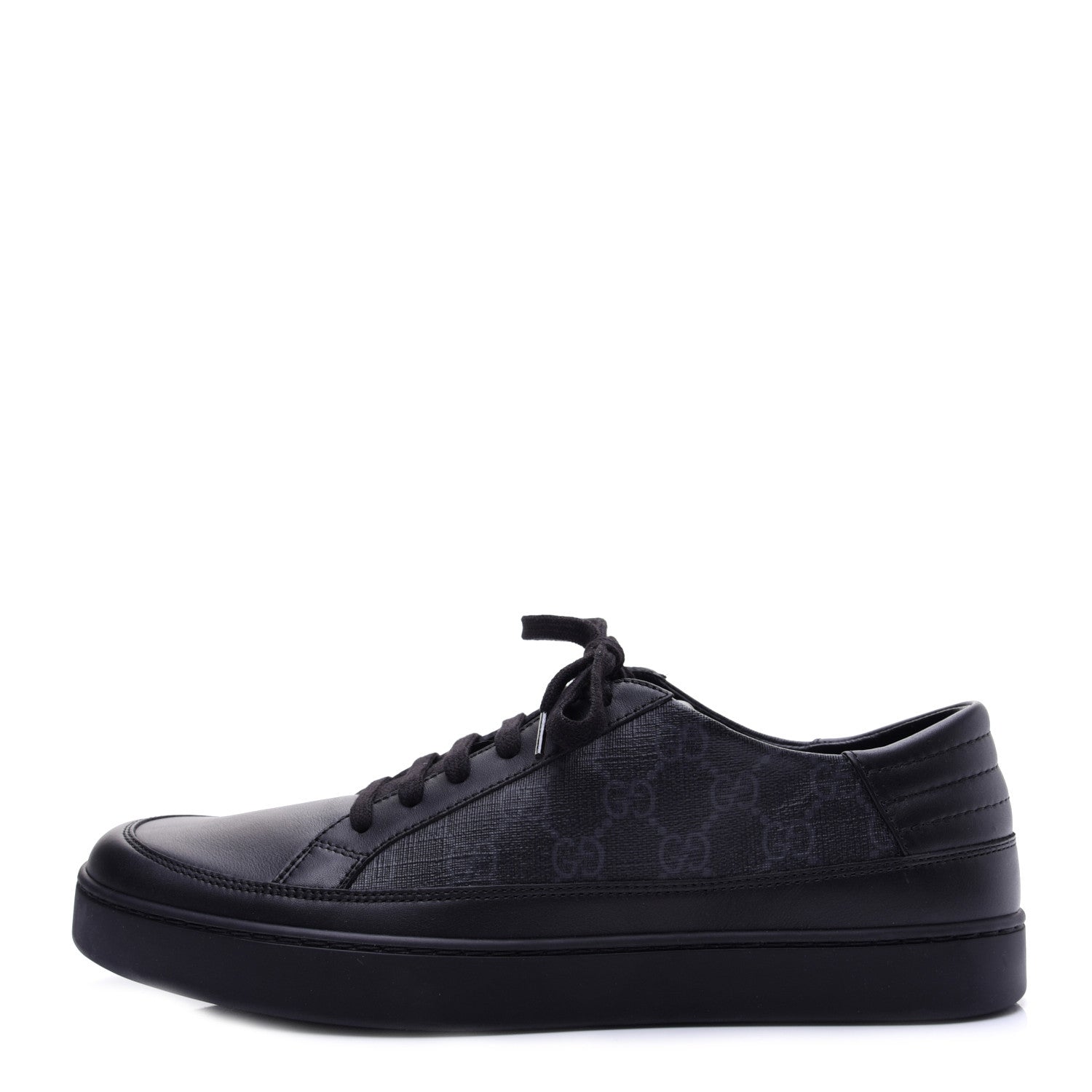 Gucci GG Supreme Monogram Mens Low Top Sneakers 9.5 Black 1 of 13